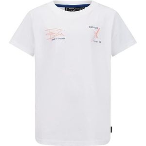 Retour Denim de Luxe Captain T-shirt voor jongens, wit, 8-10 Jaar