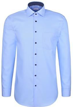 Seidensticker - Regular Fit - Herenoverhemd - Lichtblauw - Lange Mouwen