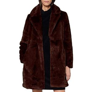 TOM TAILOR Dames Zachte faux fur mantel 1020615, 23774 - Shaved Choco Brown, L