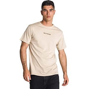 Gianni Kavanagh Beige Essential Micro Regular T-shirt voor heren, Beige, M