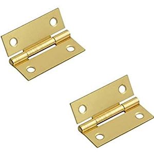 Bulk Hardware BH03833 50 mm gegalvaniseerd stalen scharnier (verpakking à 2), wit, 2 stuks