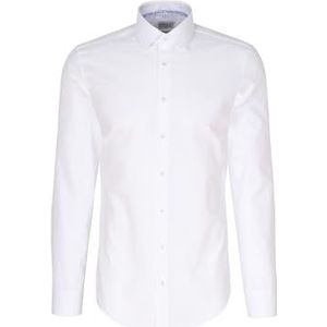 Seidensticker - Herenoverhemd - Wit - 100% Katoen - Extra Slim Fit