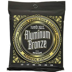 Ernie Ball Medium Aluminum Bronze Acoustic Guitar Strings - 13-56 Gauge