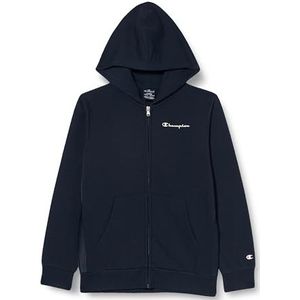 Champion Legacy American Tape B-Ultralight Powerblend Fleece Full Zip Sweatshirt met capuchon voor kinderen en jongens, Navy Blauw, 15-16 jaar