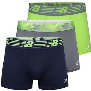 New Balance Men's 3"" Boxer Brief No Fly, with Pouch, 3-Pack