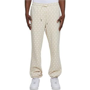 Southpole AOP sportbroek voor heren, casual trainingsbroek in all-over-print, losse pasvorm, vrijetijdsbroek voor mannen, zand, S