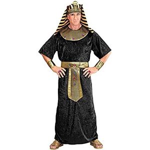 Widmann 10211 Tutanchamun-kostuum, tuniek, kraag en riem bezet met edelstenen, armbanden, hoofdbedekking, Altagyptische koning, farao, themafeest, carnaval, heren, meerkleurig, S