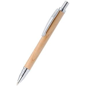 ONLINE Balpen Mini Wood Pen Maple, van fijn hout, incl. messing minimale schrijfkleur zwart