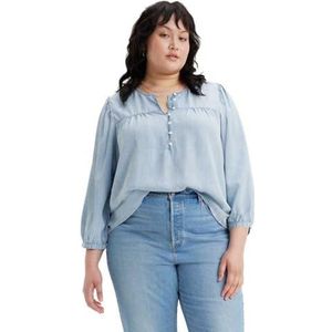 Levi's PL Halsey Blouse Light Indigo - Flat Finish, Tech Tricks No Damag, XXL