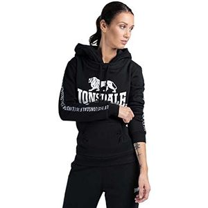 Lonsdale Sweatshirt met capuchon voor dames, zwart, XL