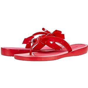 GUESS Women's Tutu Flip-Flop, Red Multi, 6