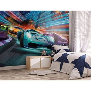 Walltastic Supercar Racers 6 Panel Behang Muurschildering, FSC Papier, Multi, 8ft Hoog x 10ft Breed, 1 Grootte