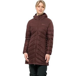 Jack Wolfskin Tundra Down Coat W Donsjas, Dark Maroon, M Dames, donker kastanjebruin, M