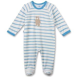 Sanetta Jongens overall van Nicki | knuffelige en comfortabele romper van zacht Nicki voor jongens | babyoverall maat, blauw, 62 cm