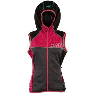 Ande W43003-C580 QUALIDO Lady Vest Sportvest Dames Antraciet/Zwart Maat XS
