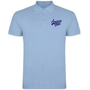 AMERICAN COLLEGE USA Poloshirts Sport Ademend Gedrukt Kleding Unisex Kinderen Jongens en Meisjes Casual Model ACPLW1 Sky Blue 12 Jaar, Turkoois, 12 Jaar
