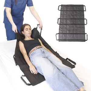 PEPE Mobility - Transferblad voor patiëntenlifters 107 x 68 cm, 6 handgrepen, glijmat voor ouderen en slipdoek, bedlegerig, hulpmiddelen