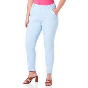 KAFFE Damesbroek Cropped Length Slim Fit Mid Rise Regular Waist Damesbroek, Windsurfer, 44