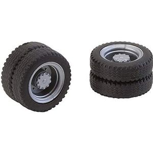 Faller 163103 2 complete wielen (dubbele banden) NQ-banden en velgen, meerkleurig