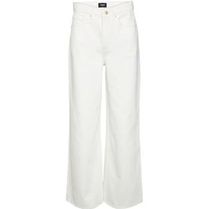 VERO MODA Dames VMKATHY SHR Wide CLR jeans, sneeuwwit, 25/30, wit (snow white), 25W x 30L