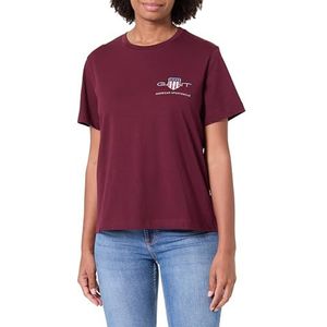 Gant - REG ARCHIVE SHIELD SS T-SHIRT - T-shirt - Plum wine