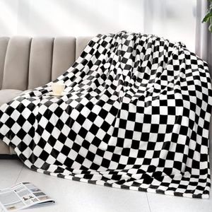 LOKOZ Warme Deken Zachte Gezellige Gooi Deken Geruite Fleece Gooi Dekens voor Bank