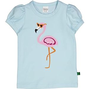 Fred's World by Green Cotton Meisjes Hello Flamingo S/S T T-shirt, aqua, 110 cm