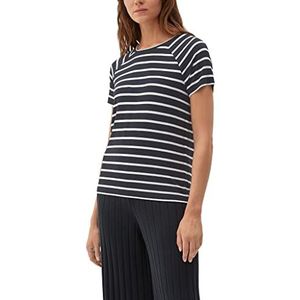 s.Oliver Dames T-Shirt, Blauwe Stripes, 34