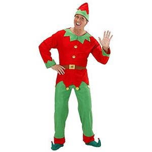 Widmann 8901E kostuum voor volwassenen Elf Santas Helper, mannen, XL