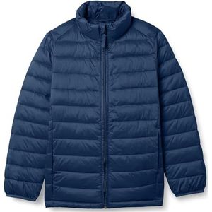Amazon Essentials Lichtgewicht waterbestendige opvouwbare pufferjas voor jongens, marineblauw, X-Large