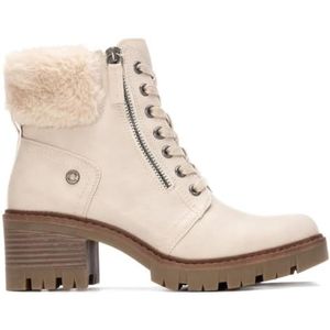 Refresh - 17291103 - Enkellaarsjes - Beige - 3 tot 5 cm - Ritssluiting - Casual