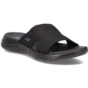 Skechers - On The Go 600 - Slippers - Zwart - Textiel - YogaFoam Voetbed