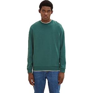 Tom Tailor Denim Relaxed Fit Basic Sweatshirt Uomini 1034150,30024 - Explorer Green,M