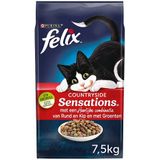 Felix Countryside Sensations Kattenvoer, Kattenbrokken met Rund, Kip & Groenten - zak 7,5kg