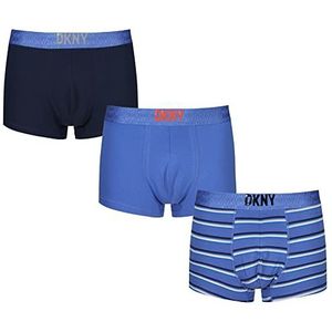 DKNY Katoenen boxershorts voor heren, Blauw/Paars, XL