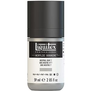 Liquitex 2059600 Professional Acrylic Gouache, acrylverf met gouache-eigenschappen, lichtecht, watervast - 59ml Fles, Neutral Grey 7