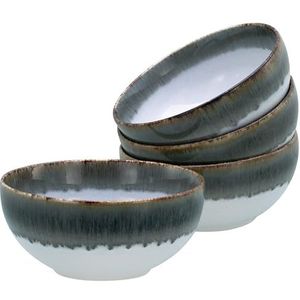 CreaTable, 21686, serie Cascade Boeddha Bowls steen 1200 ml, 4-delige serviesset, Boeddha Bowl-set van aardewerk