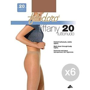 Filodoro 6-delige set Tiffany 20 Tg 3M Cognac kousen kousen voor dames, meerkleurig, eenheidsmaat