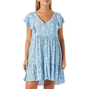 Springfield Korte jurk, blauw, bedrukt, maat 42