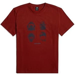 G-Star RAW maskers gr regular tee, rood (Dry Red D25160-336-5298), XXL
