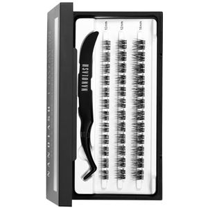 Voorgelijmde Wimpers Nanolash - Zelfklevende Wimpers, Voorgelijmde Cluster Wimperextensions, Zelfhechtende wimperclusters, Valse Wimpers Pre Glued (HEARTBREAKER)