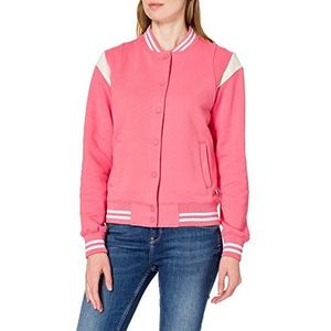 Urban Classics Dames Dames Inset Sweat Jacket College-jas, Palepink/wit zand, L