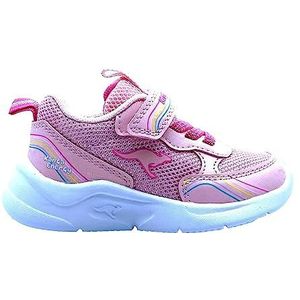 KangaROOS K-NY Peppa EV Sneakers voor jongens en meisjes, roze/zilver, 30 EU, rosézilver., 30 EU