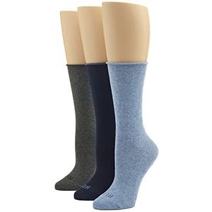 HUE dames lssige sokken, Gesorteerd: Light Denim Heather/Navy/Graphite Heather, One Size