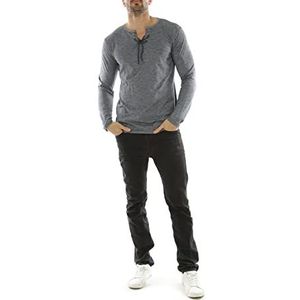 HOPENLIFE Gesmi LS Navy S T-shirt voor heren, zwart