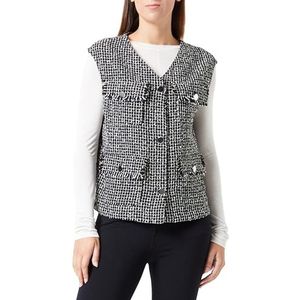 United Colors of Benetton Gilet 22I4DJ004 dames, zwart melange 902, S, zwart melange 902, S