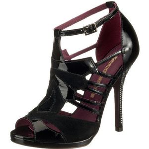 Buffalo 15493-543 patent soft kid, damessandalen/fashion sandalen, Zwart Black01, 38 EU