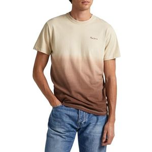 Pepe Jeans Kenneth Ss T-shirt voor heren, Bruin (Zand), XS