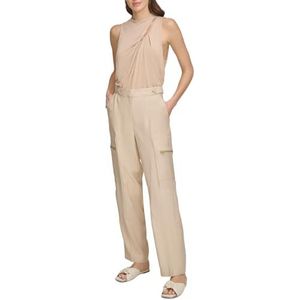 DKNY Dames getailleerde Frosted Twill Cargo, sandelhout, maat 40, Sandalwood, 40 EU