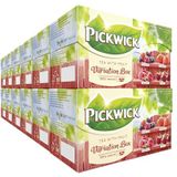 Pickwick Fruitvariatie Rood met de Smaken Bosvruchten - Aardbei - Framboos en Kers (240 Theezakjes - 100% Natuurlijk) - 12 x 20 Zakjes